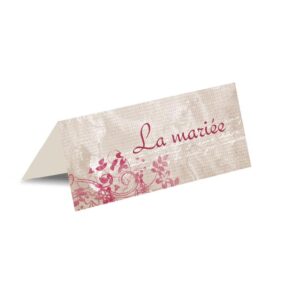 Porte nom bordeau fleuri
