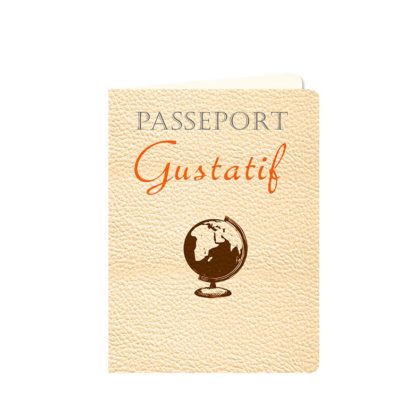 Carte menu passeport Thème globe