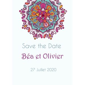 Magnet save the date Béa et Olivier