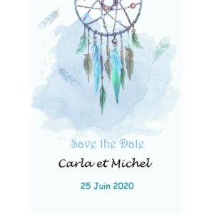 Magnet save the date Carla et Michel