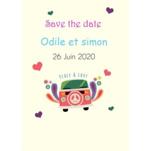 Magnet save the date  Odile et Simon