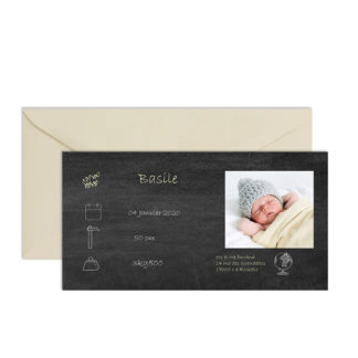 Faire-part de naissance Basile