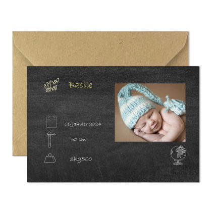 Faire-part magnet Basile