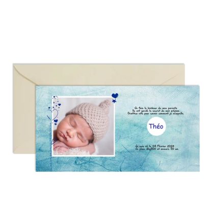 Faire-part à gratter Théo