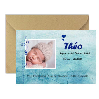 Faire-part magnet Théo
