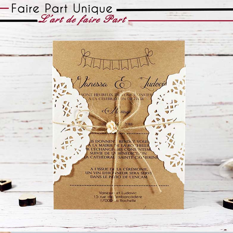 Faire-part naissance Étiquette Kraft – La Crafterie