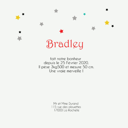 Faire-part de naissance Bradley – Image 2