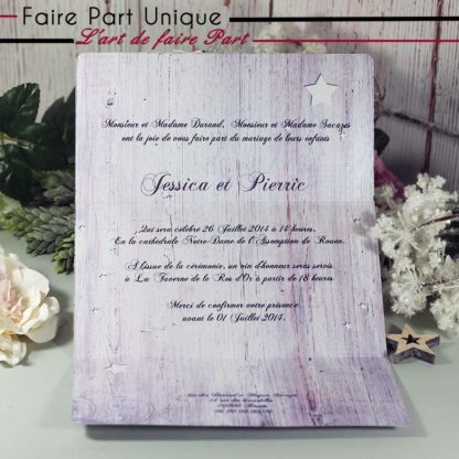 Faire part romantique  Cassiopée – Image 2