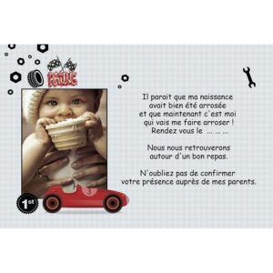 Faire-part de baptême magnet Adam