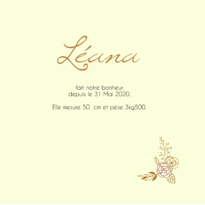 Faire-part de naissance Léana – Image 2