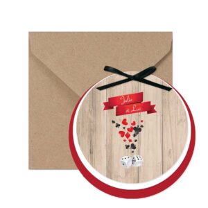Faire-part rond thème "faites vos jeux"