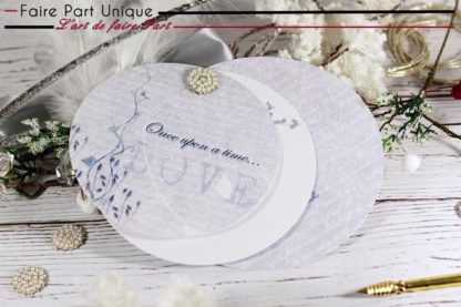 Faire part rond "once upon a time" – Image 2