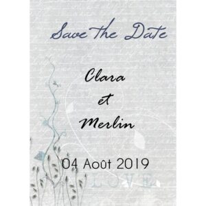 Magnet save the date Clara et merlin