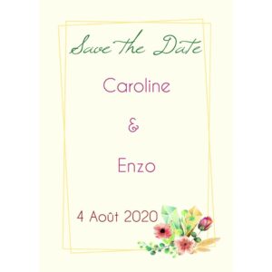 Magnet save the date Caroline et Enzo