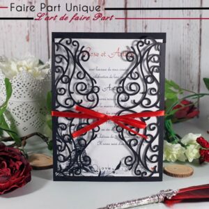 Faire-part laser cut New castle in Paris