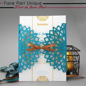Faire part lasercut rosace