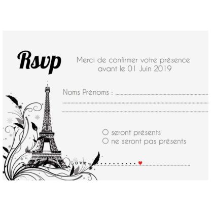 Carte RSVP New Paris