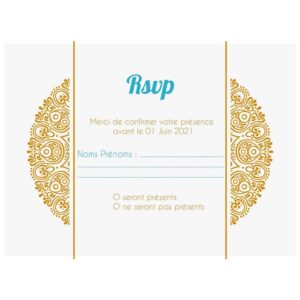 Carte RSVP Rosace