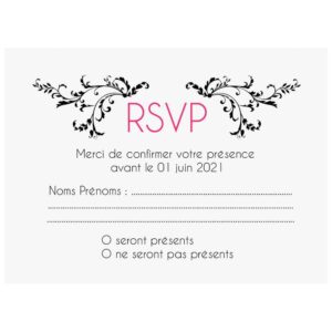 Carte RSVP "Chenonceau"