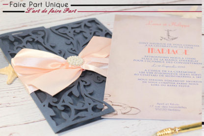 Faire part laser cut marine quai 39 – Image 3