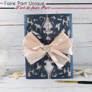 Faire part laser cut marine quai 39