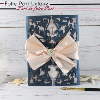 Faire part laser cut marine quai 39