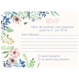 Carte RSVP Thème Spring