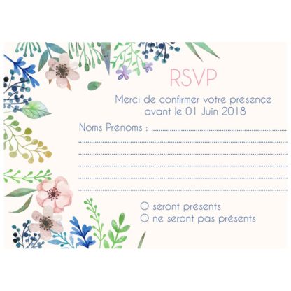 Carte RSVP Thème Spring