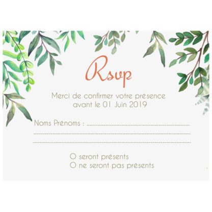 Carte RSVP Natural