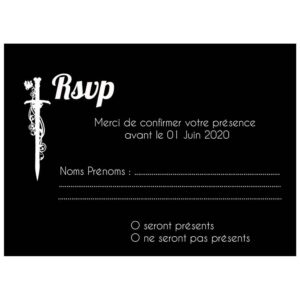 Carte RSVP Game of Throne