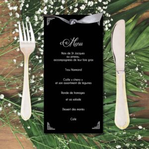 Carte menu Game of Throne