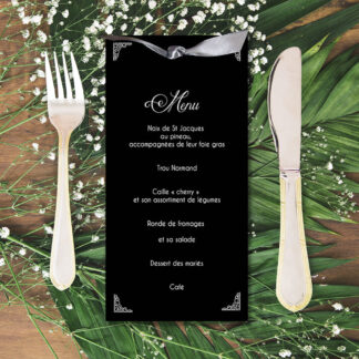 Carte menu Game of Throne