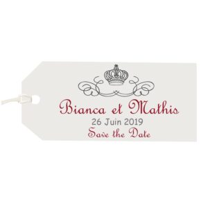 Etiquette à bagage royal