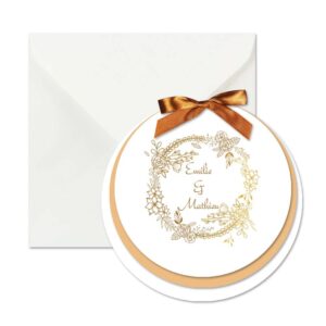 Faire-part rond Donlin gold