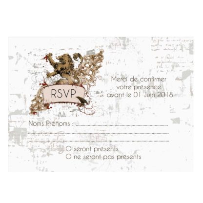 Carte RSVP "Marvellionce"