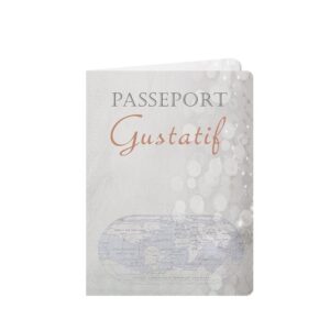 Carte menu passeport voyage vintage
