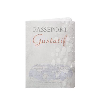Carte menu passeport voyage vintage