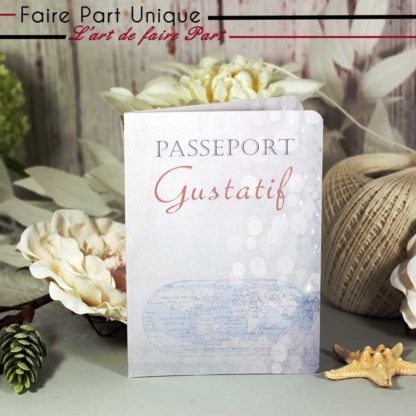 Carte menu passeport voyage vintage – Image 2