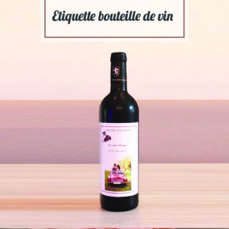 Etiquette bouteille de vin