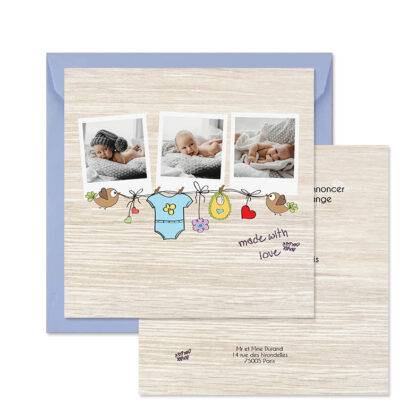 Faire-part de naissance Gustave – Image 3