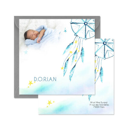 faire part naissance attrape rêve