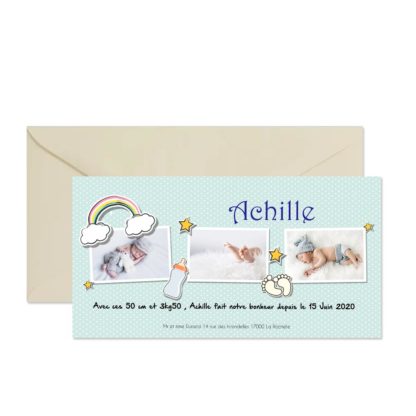 Faire-part de naissance Achille