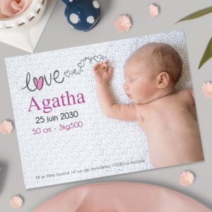 Faire-part de naissance Agatha