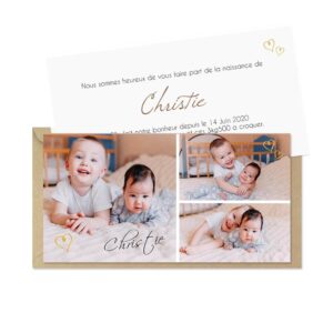 Faire-part de naissance Christie