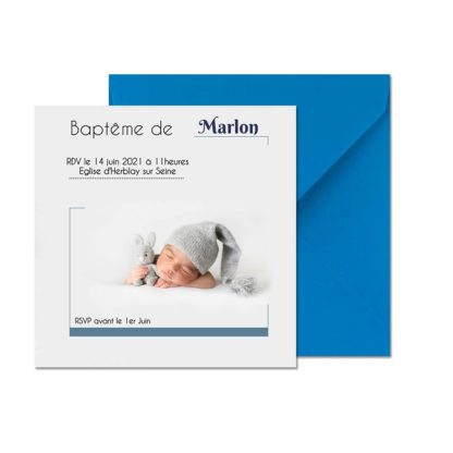 Faire-part de baptême Marlon