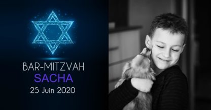 Faire part Bar-Mitzvah Sacha