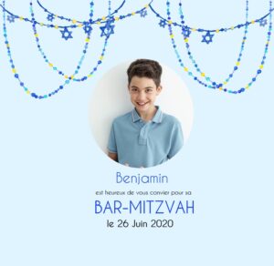 Faire part Bar-Mitzvah Benjamin