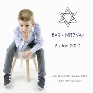 Faire part Bar Mitzvah Zachary
