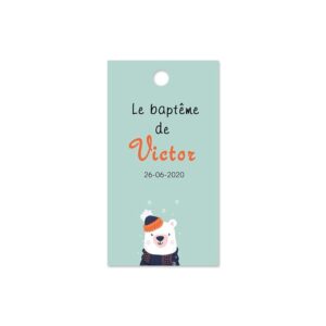 Etiquette à dragée ours