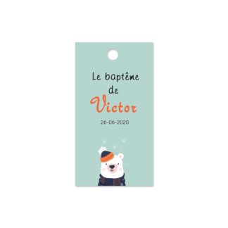 Etiquette à dragée ours